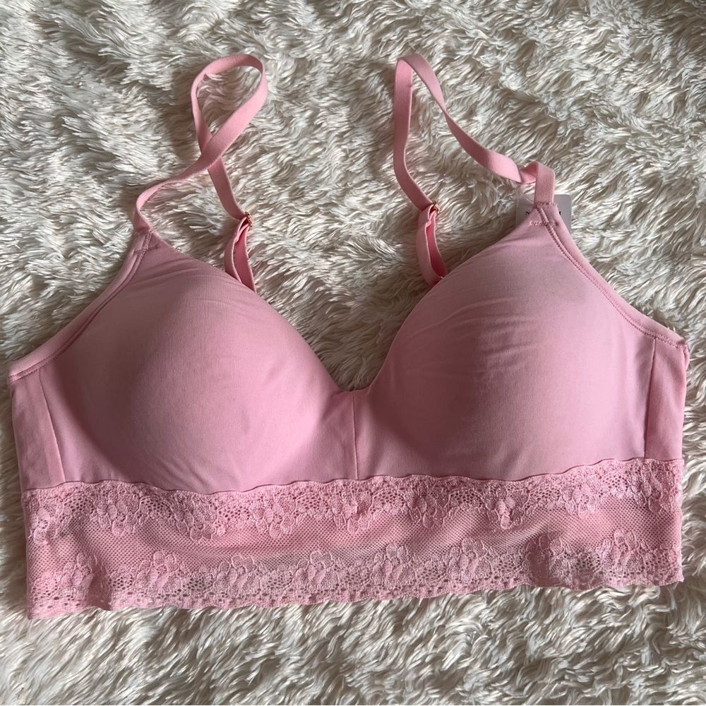 Natori Bliss Perfection Contour Soft Cup Bra in Peony Pink 34B NEW MSRP $66